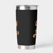 ブラックロゴビジネス企業の 保温保冷タンブラー (左面)