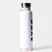 ブラックロゴ付きAYPOウォーターボトルホワイト ウォーターボトル (右面)