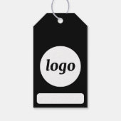ブラックロゴ文字事業商品価格ラベルラベル ギフトタグ (裏面)
