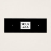 ブラックロゴSNSスタッドイヤリングディスプレイカード (正面)