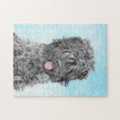 ブラックロシアのテリア絵画ズ – かわいいオリジナル犬 ジグソーパズル (横)