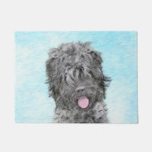 ブラックロシアのテリア絵画ズ – かわいいオリジナル犬 ドアマット (正面)