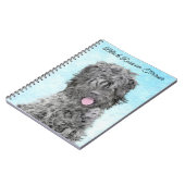 ブラックロシアのテリア絵画ズ – かわいいオリジナル犬 ノートブック (左側)