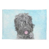 ブラックロシアのテリア絵画ズ – かわいいオリジナル犬 枕カバー (裏面)