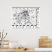 ブラックロス町の壁地図 ポスター (キッチン)