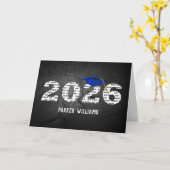 ブラックロックの2025年卒業キャップ カード (黄色い花)
