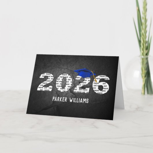 ブラックロックの2025年卒業キャップ カード (正面)