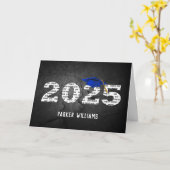 ブラックロックの2025年卒業キャップ カード (黄色い花)