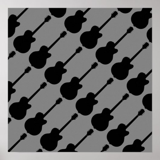 ブラックロックギタパターン ポスター (正面)