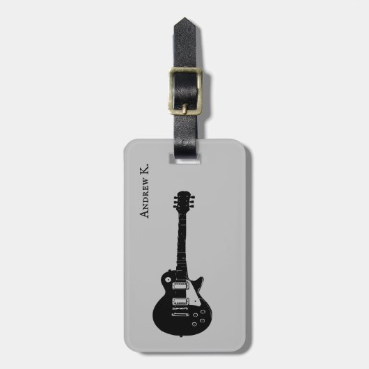 ブラックロックギターの音楽を伝える ラゲッジタグ (正面縦)