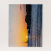 ブラックロックサンセット,マウイ,ハワイ ジグソーパズル (縦)