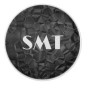 ブラックロックテクスチャモノグラム セラミックノブ (正面)