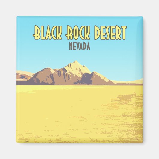ブラックロックデザートネバダヴィンテージ マグネット (正面)