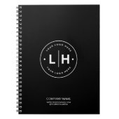 ブラックロパーソナライズされたゴ事業 ノートブック (正面)