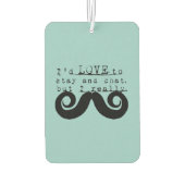 ブラックロビン卵ブルーの口ひげユーモア カーエアーフレッシュナー (裏面)