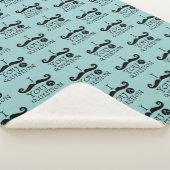 ブラックロビン卵ブルーの口ひげユーモア シェルパブランケット (3/4)