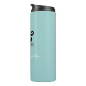 ブラックロビン卵ブルーの口ひげユーモア タンブラー (回転右)