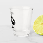 ブラックロブスターイラストレーション パーソナライズされた ショットグラス (右)