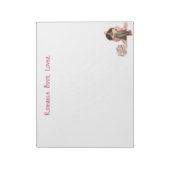 ブラックロマンスブックラバー パーソナライズステーショナリー ノートパッド (回転)