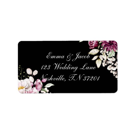 ブラックロマンチック開花フローラ牡丹 ラベル (正面)