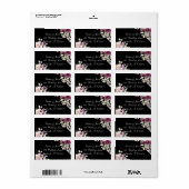 ブラックロマンチック開花フローラ牡丹 ラベル (フルシート)