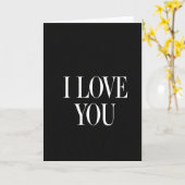ブラックロマンティック I Love You カード (黄色い花)