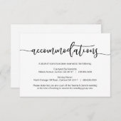 ブラックロマンモダンティックフォント、宿泊施設、ホテル エンクロージャーカード (正面/裏面)