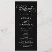 ブラックロマン渦巻形のツ書結婚道の儀式 プログラム (正面)