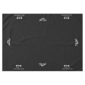 ブラックロミニマルゴ事業イベント表示 テーブルクロス (正面(横))