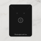 ブラックロモダンゴネックレスジュエリーディスプレイカード コーリングカード (正面)