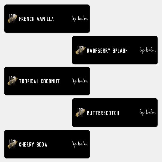 ブラックロモダンゴ口紅グロス製品 ラベル (グループ)