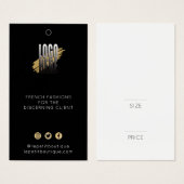 ブラックロモダンゴ衣料価格ラベルソーシャルアイコン (正面&裏面)