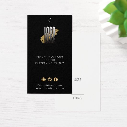 ブラックロモダンゴ衣料価格ラベルソーシャルアイコン (デスク)