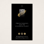 ブラックロモダンゴ衣料価格ラベルソーシャルアイコン (正面)