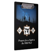 ブラックロングウブルスカルシルエットモノグラムフォト クリップボード (右)