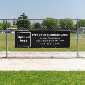 ブラックロングバナーのビジネスブランド 横断幕 (インサイチュ)