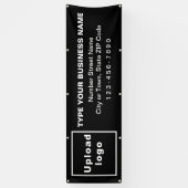 ブラックロングバナーのビジネスブランド 横断幕 (縦)