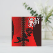 ブラックローズコルセット ガールズナイトアウト | 赤 招待状 (スタンド正面)