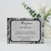 ブラックローズゴシックフレームウェディングレセプション 招待状 (スタンド正面)