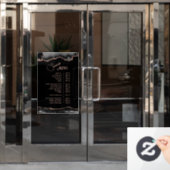 ブラックローズゴールドアゲートサービスメニュー ウィンドウサイン (オフィスドア)