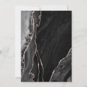 ブラックローズゴールドアゲート 30歳の誕生日 招待状 (裏面)