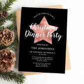 ブラックローズゴールドスター クリスマスパーティー 招待状