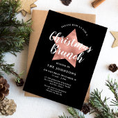 ブラックローズゴールドスター クリスマスブランチ 招待状
