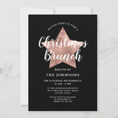 ブラックローズゴールドスター クリスマスブランチ 招待状 (正面)