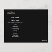 ブラックローズ ウェディングアニバーサリー パーティー 招待状 (裏面)