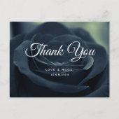 ブラックローズ ダークゴシック フラワー フォト サンクス ポストカード (正面)