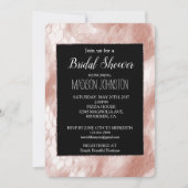 ブラックローズ ブラッシュ ピンク ホワイト スネーク スキン 招待状 (正面)