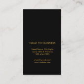 ブラックロータスフラワーロゴヒーリングヨガホリスティック 名刺 (裏面)