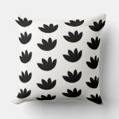 ブラックロータス花 クッション (正面)