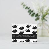 ブラックロータス花 名刺 (スタンド正面)